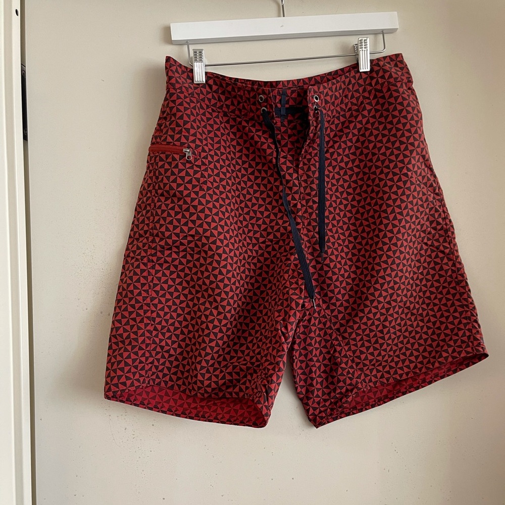 Patagonia Red/Black Print Board Shorts